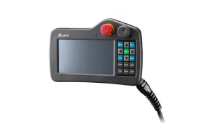 DOP-H07E465 Универс. выносной пульт упр. с сенсорной панелью, 7" TFT дисплей (800х480 пикс.), 65536 цв., LED подсветка, 128MB Flash, слот для SD карты, встр. Ethernet, USB, RTC, защита всего корпуса IP55, кнопка аварийного стопа, встр. штурвал, встр. кабе